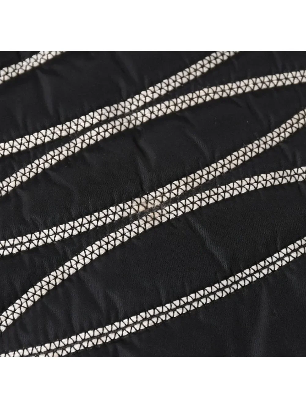 Chanel Sports Line Backpack CC Logo Nylon Stitch Black White